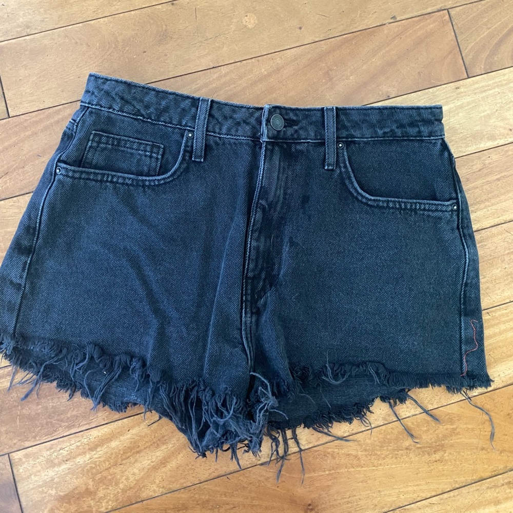 Black jean shorts